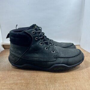 KURU Quest Men's Black Leather Ankle Support Lace Up Camp Hiking Boots Size 13